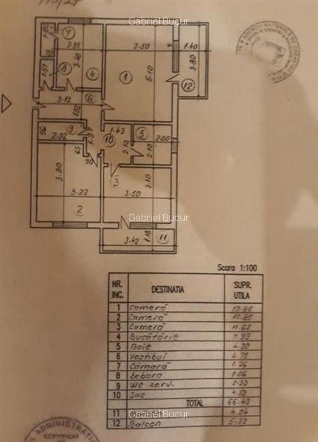 Apartament 3 camere Decomandat Drm. Gazarului - 1