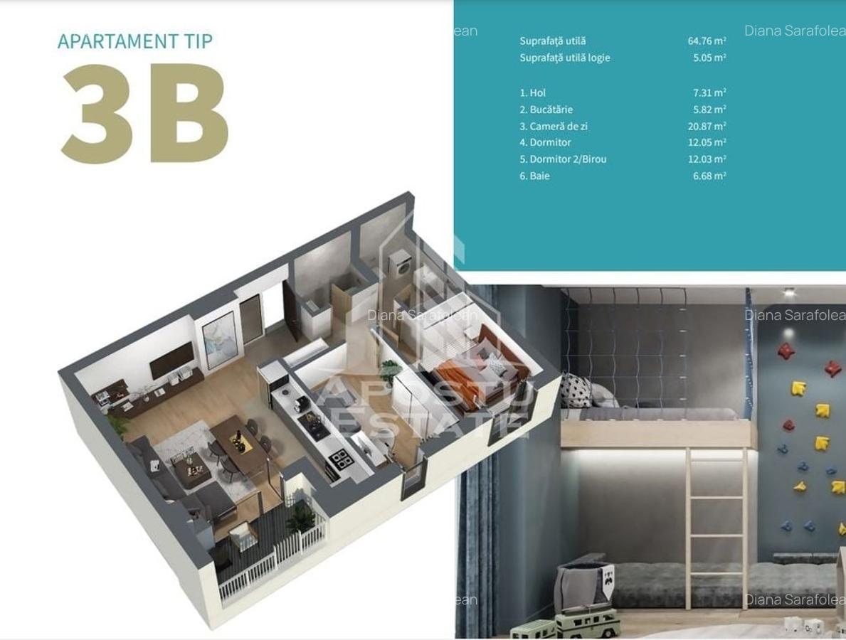 Apartament cu 3 camere decomandat în Circumvalațiunii - 5