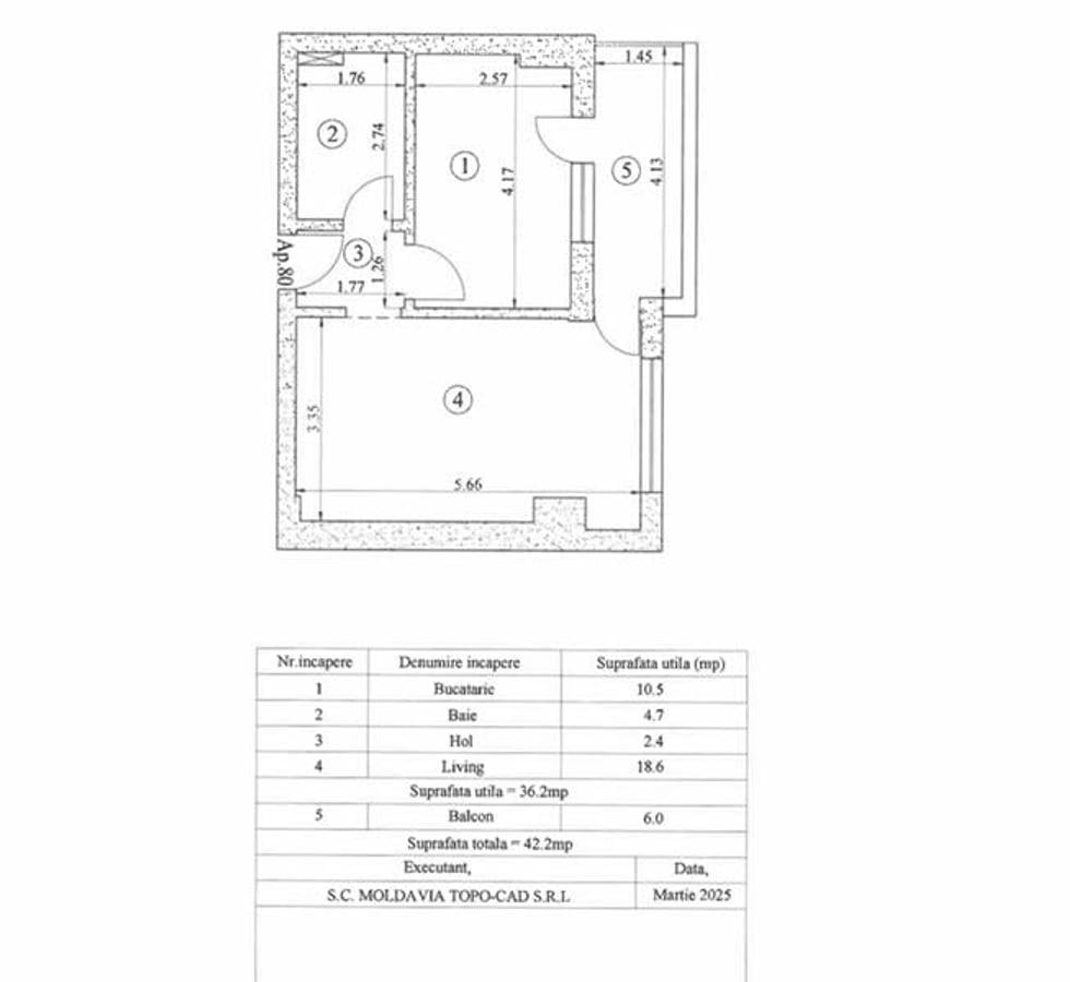 Apartament 1 Camera Dec INTABULAT TATARASI Bloc Nou - 4