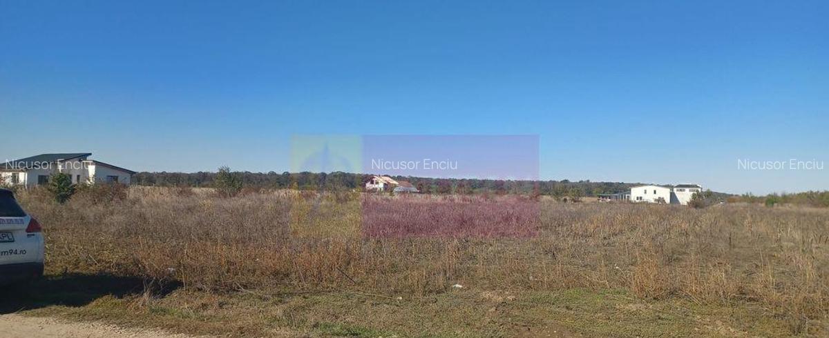 Sabareni, teren rezidential 6290 mp, cu 52m FS, utilita... - 5