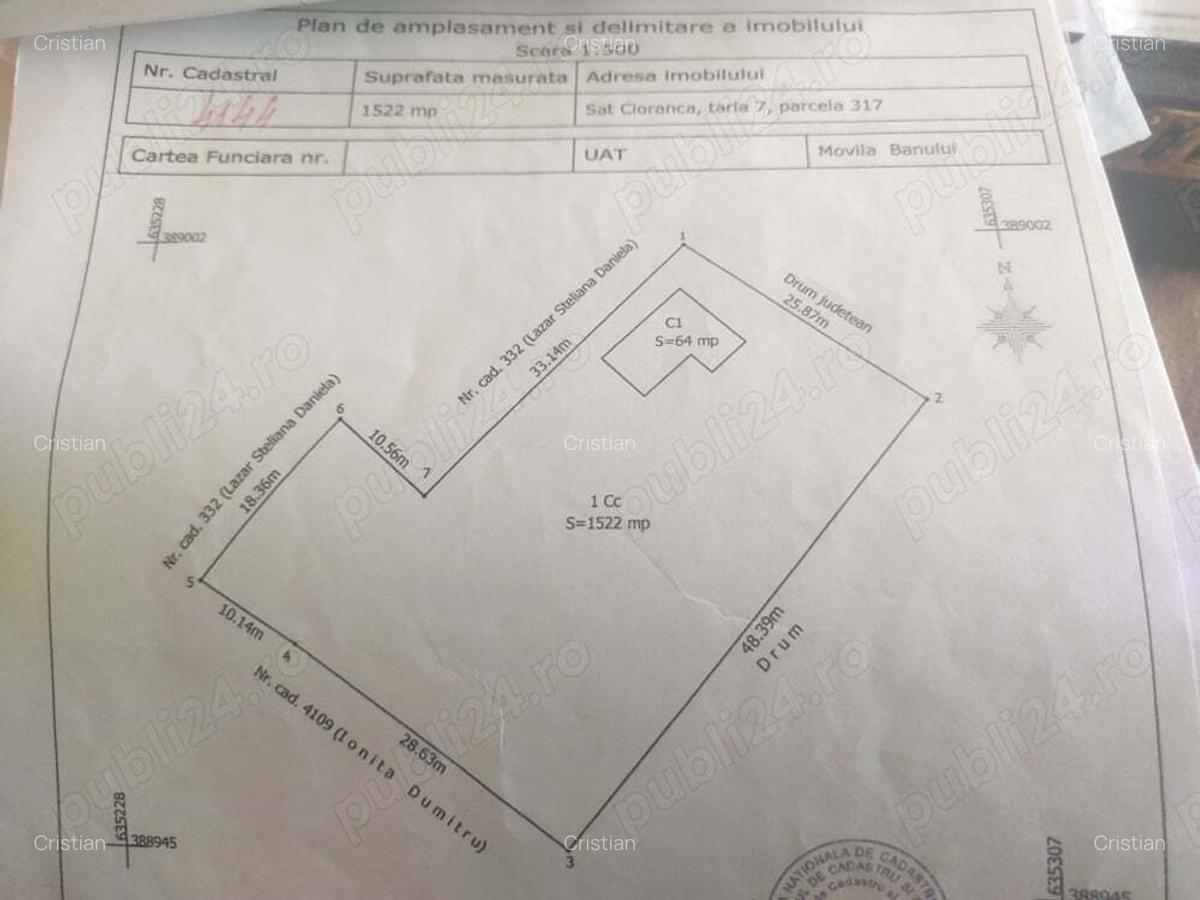 Vand teren intravilan(casa)Cioranca, Localitatea Movila Banului, Jud. Buzau - 1