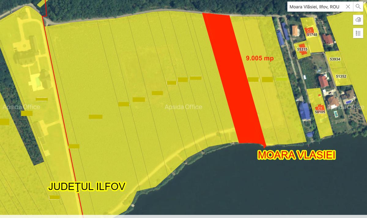 Teren de vânzare cu acces direct la lac, între pădure și apă – Moara Vlăsiei - 1