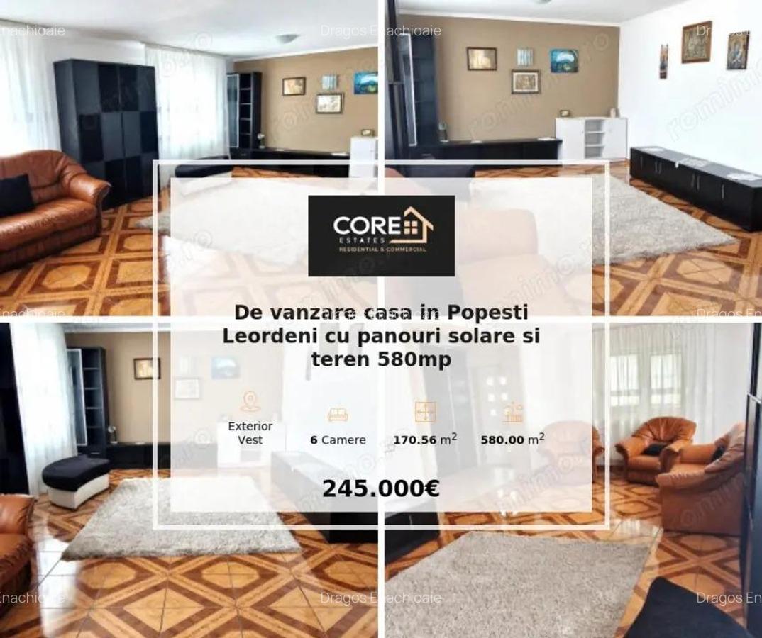 De vanzare casa in Popesti Leordeni cu panouri solare si teren 580mp - 2