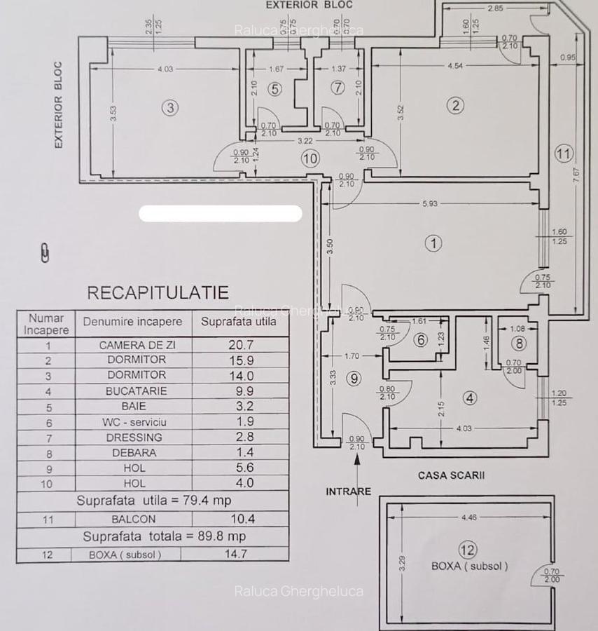 Apartament cu 3 camere, 2 balcoane, 2 bai, boxa subsol -90 mp- Central - 1 Apartament cu 3 camere, 2 balcoane, 2 bai, boxa subsol -90 mp- Central - 1
