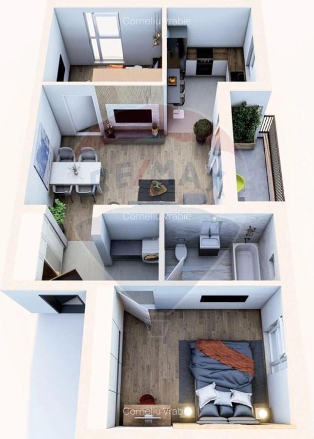 Apartament cu 3 camere decomandat în Sânpetru - 2