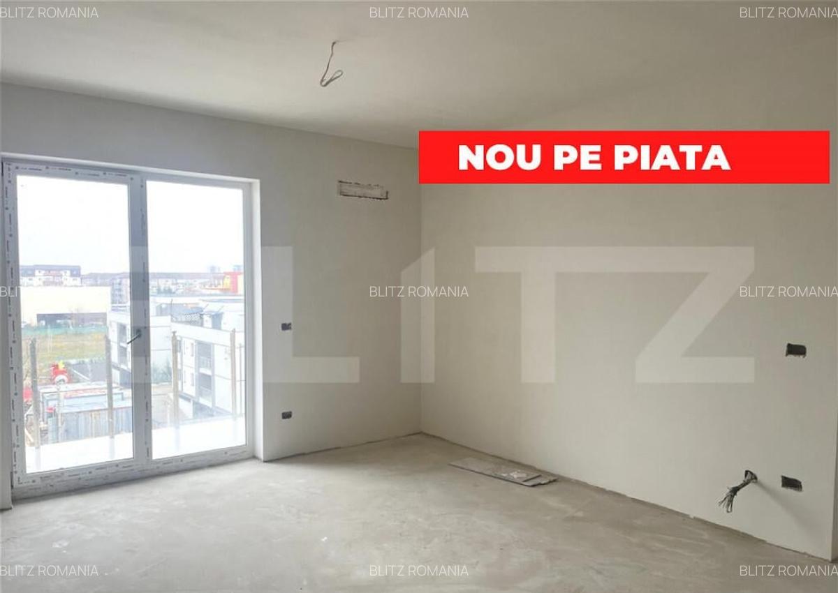 Apartament 2 camere, semidecomandat, 46 mp utili + balcon, z - 1