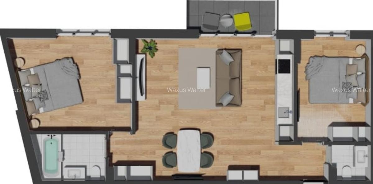 Apartamente semifinisate de 2/3 camere, la 2 minute de VIvo Mall - 8