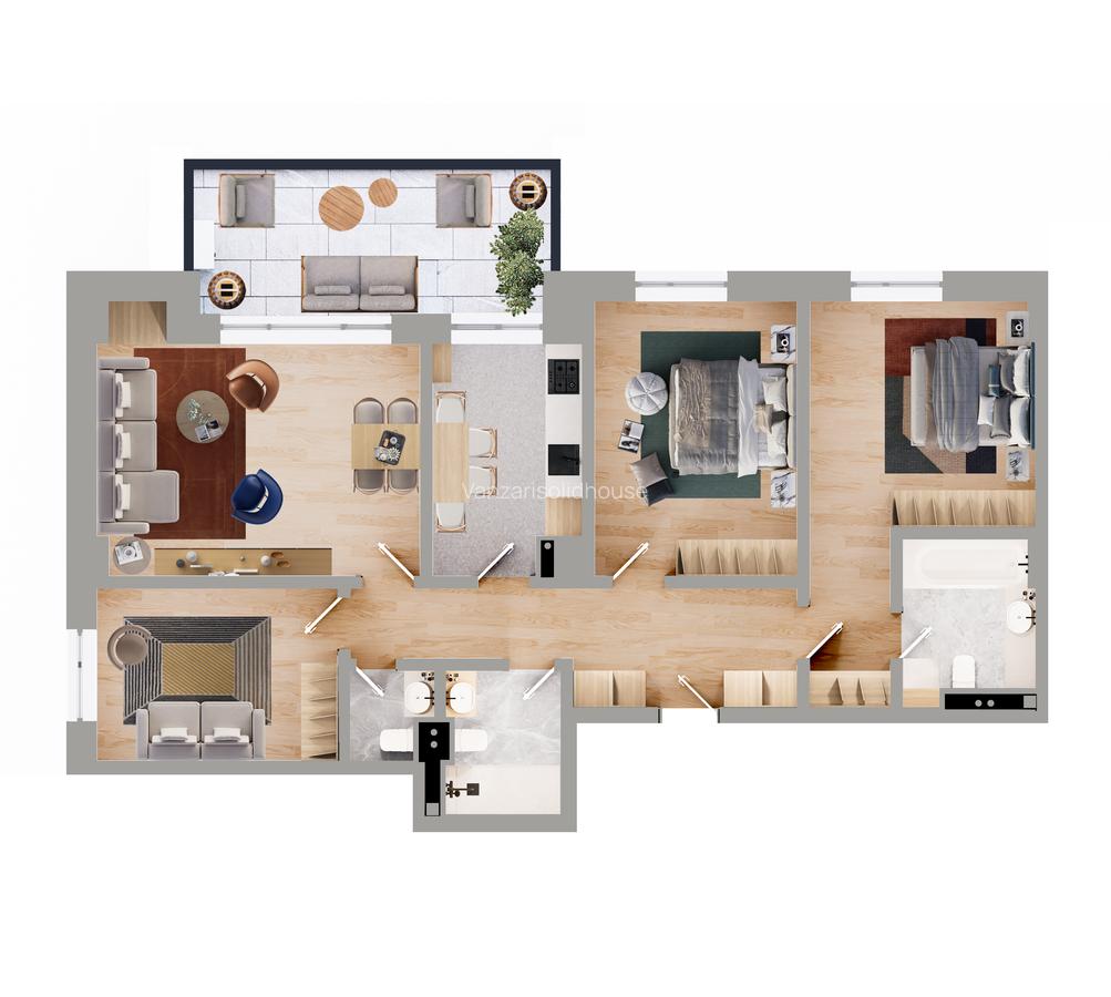 Solid Residence Baba Novac--4 camere la cheie Smart Home,incalzire in pardoseala - 3