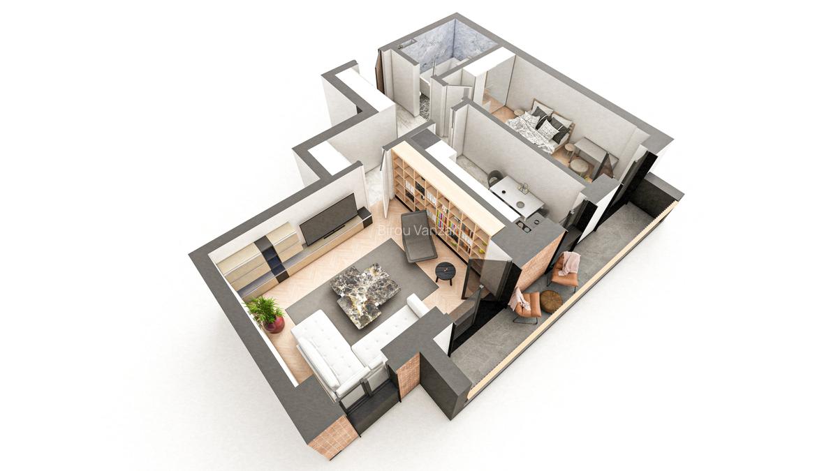 BRAUS CONFORT - Apartament Tip D – 2 Camere Decomandat - 5 BRAUS CONFORT - Apartament Tip D – 2 Camere Decomandat - 5