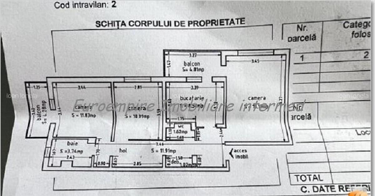 Apartament 3 camere decomandate zona Tomis 3 - 3