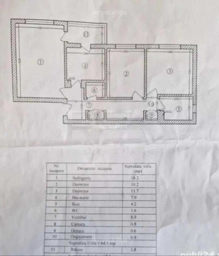 Apartament 3 camere, decomandat, 68mp/Gorjului - 3