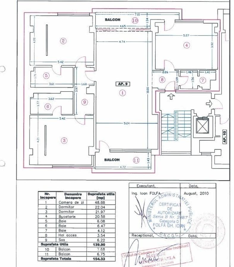 Apartament cu 3 camere decomandat, mobilat în Kiseleff - 26