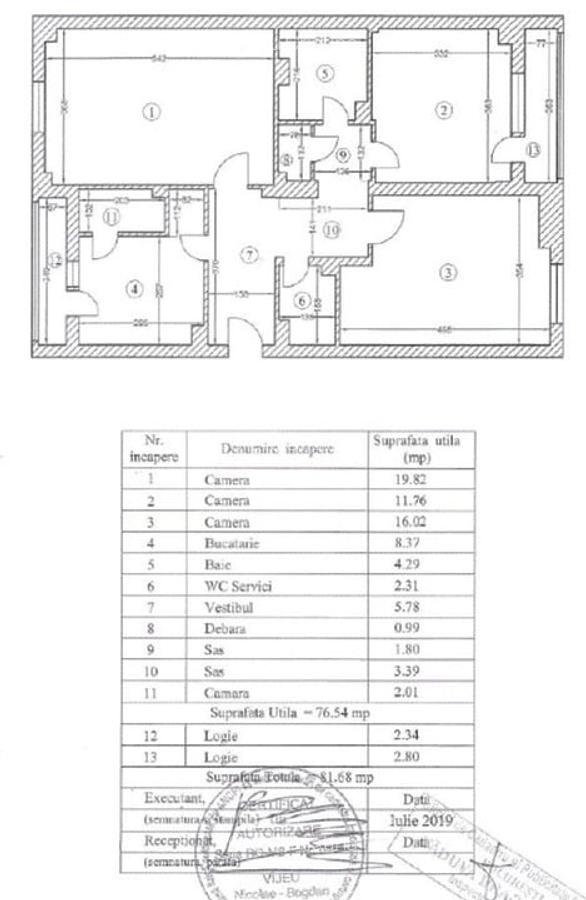 Apartament 3 camere, renovat, mobilat, 81.7 mp, Piata Unirii, 2 bai, 2 balcoane - 16