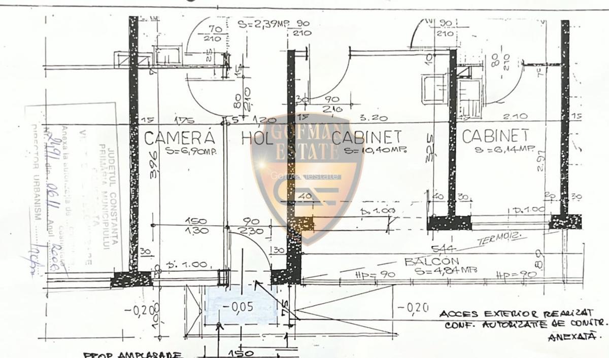Ap 2 cam + dependinte, 51.12 mp ABATOR, parter, cabinet dentar 2 intrari, balcon - 27