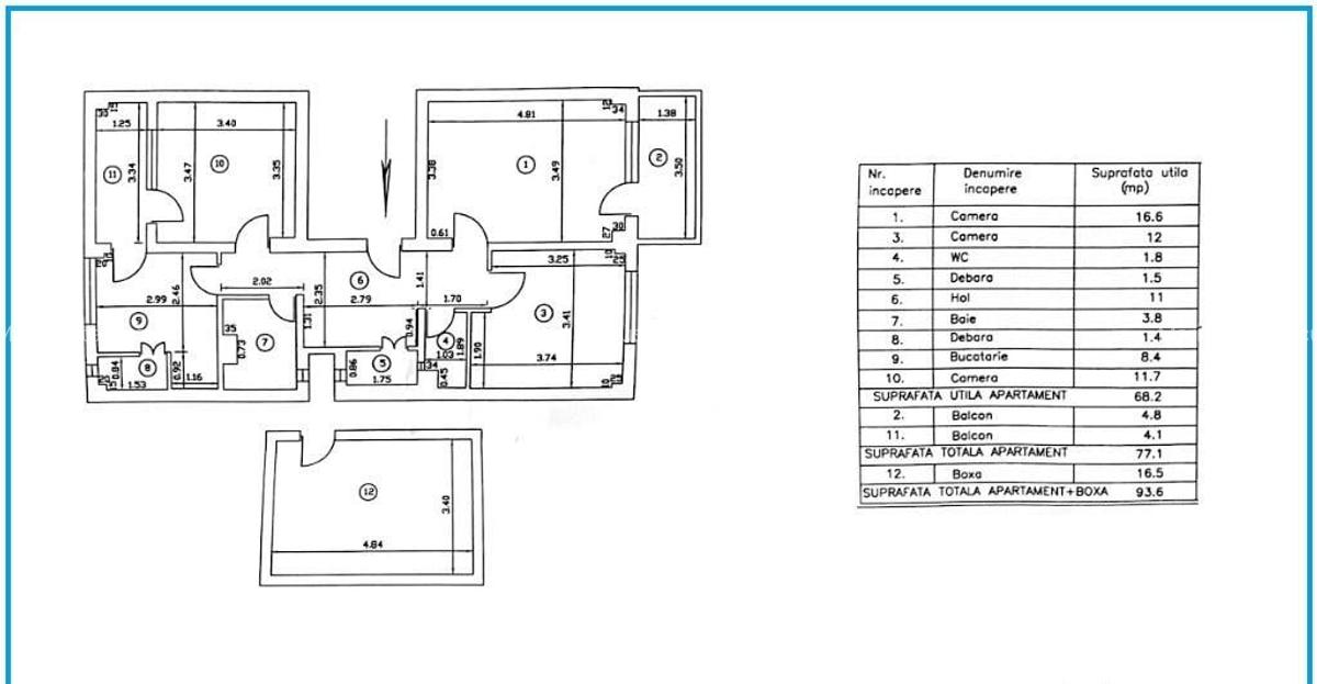 HANUL HAIDUCILOR - APARTAMENT 3 CAMERE, ETAJ 1 - 1