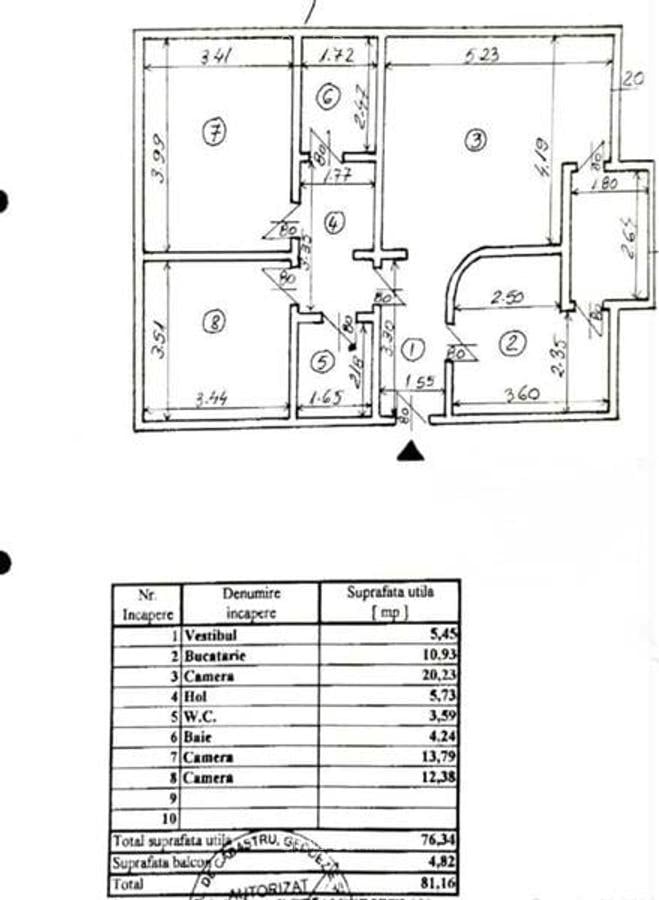 Apartament cu 3 camere semidecomandat, mobilat în Drumul Sării - 12