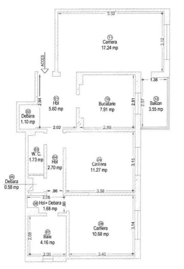 Apartament cu 3 camere decomandat, mobilat în Circumvalațiunii - 10