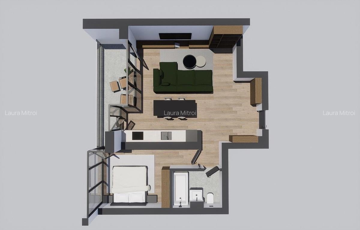 Apartament de 2 camere cu pozitie Ultracentrala - Alenia Botanic Park - 3