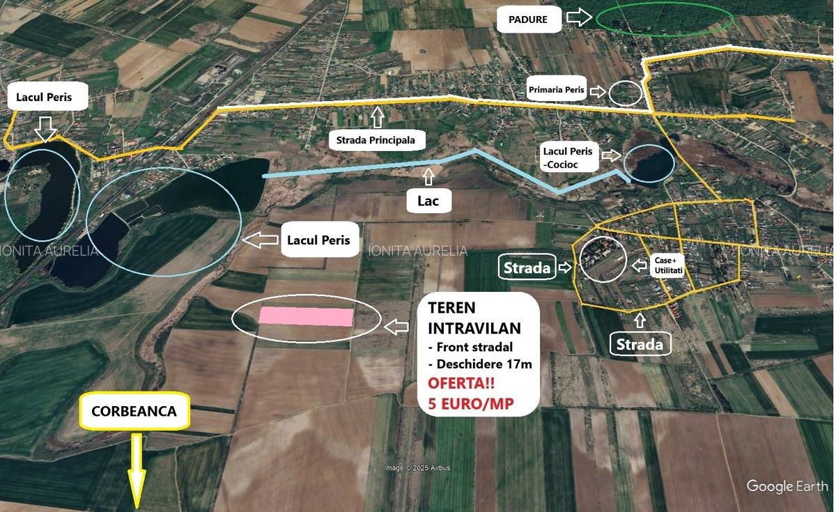 Teren Construcții intravilan de 7043 mp, în Periș - 1