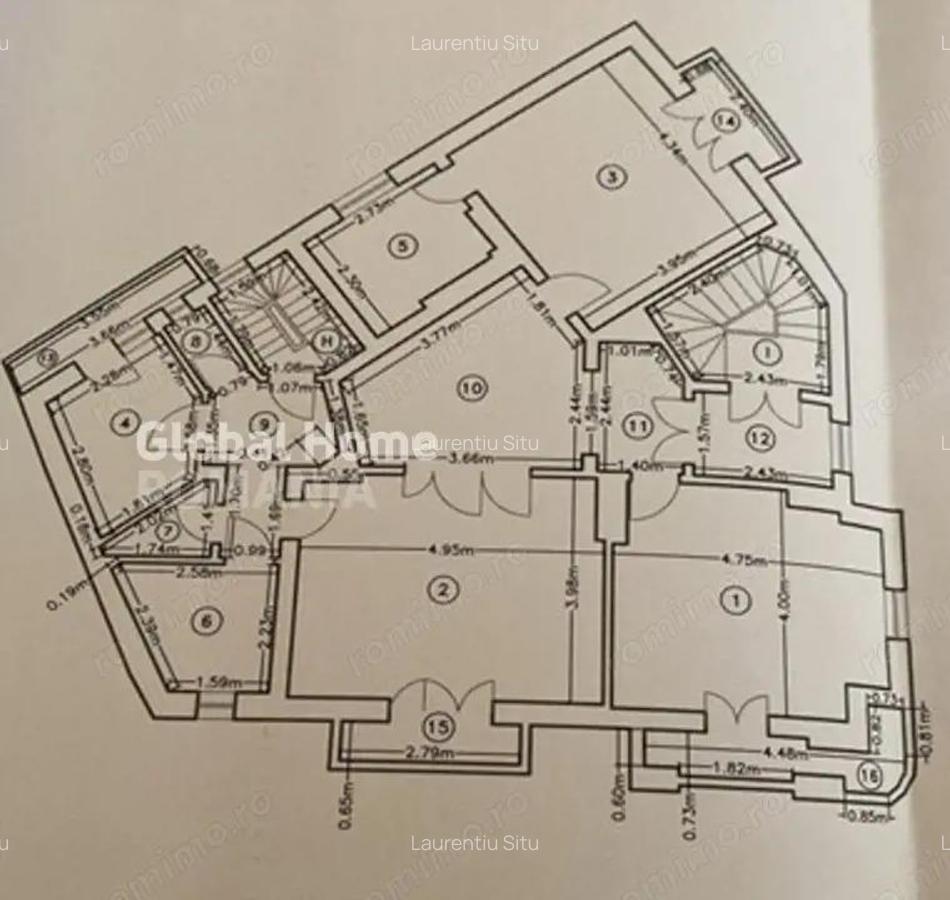 Spatiu birouri - 3 camere | Zona Cismigiu | Et. 2 Cladire Interbelica | 107 MP - 8