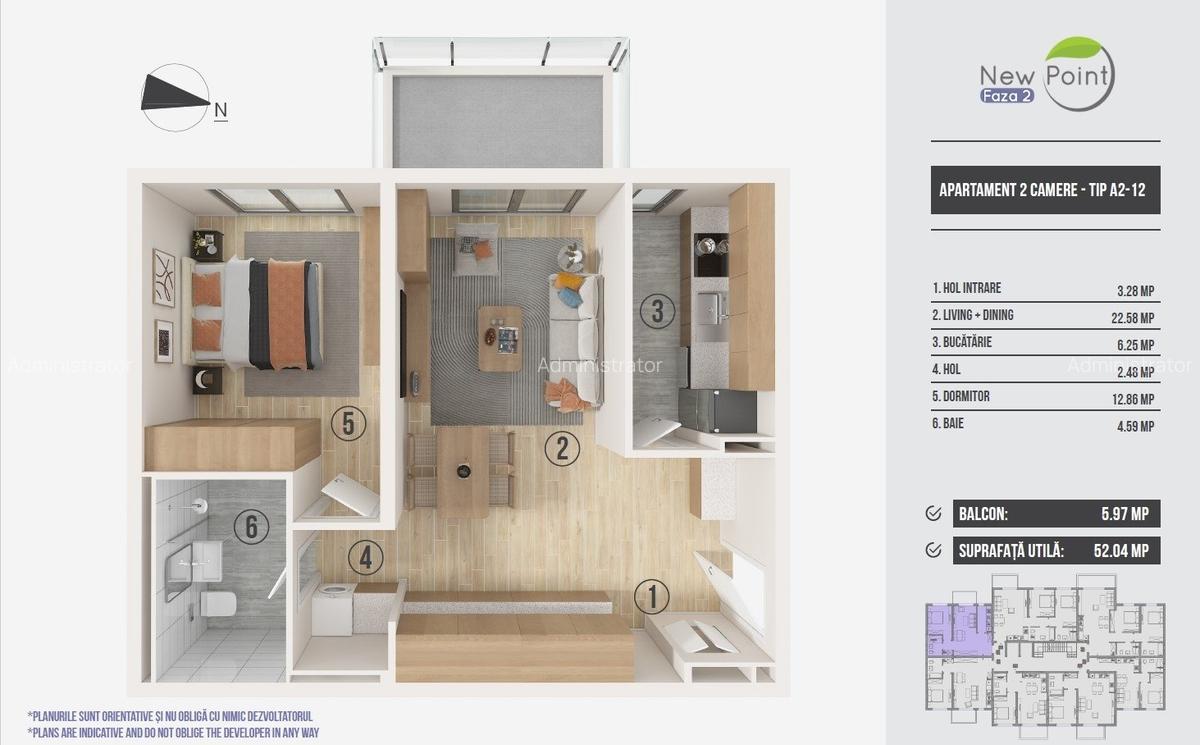 Apartament cu 2 camere în Pipera - 20