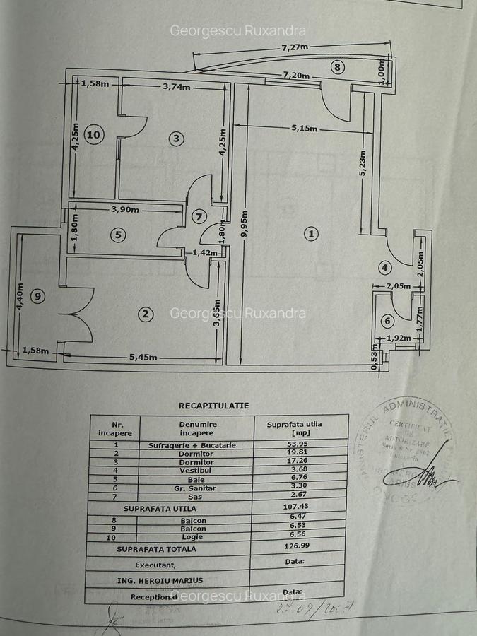 3 camere  2 Cocosi,metrou Straulesti, mobilat, utilat,bloc 2008 - 7