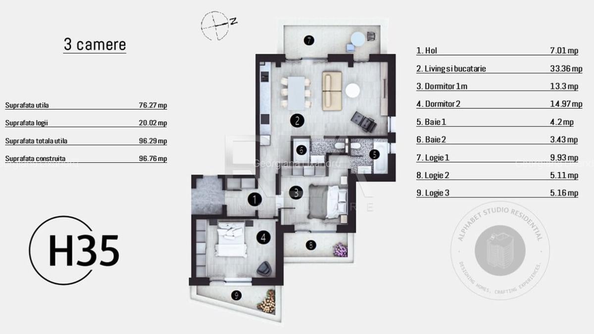 DEZVOLTATOR apartament de 3 camere in zona Doamna Ghica - 1