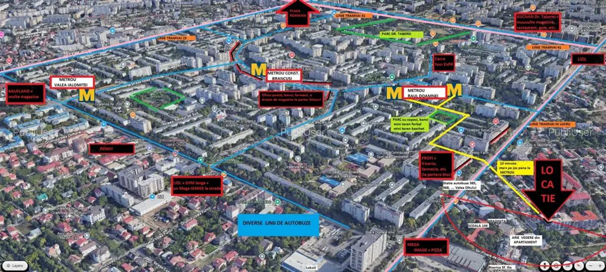 VAND Apart. 2 cam DEOSEBIT metrou MOBILAT complet S6 scoala lidl kaufland curte Proprietar - 2