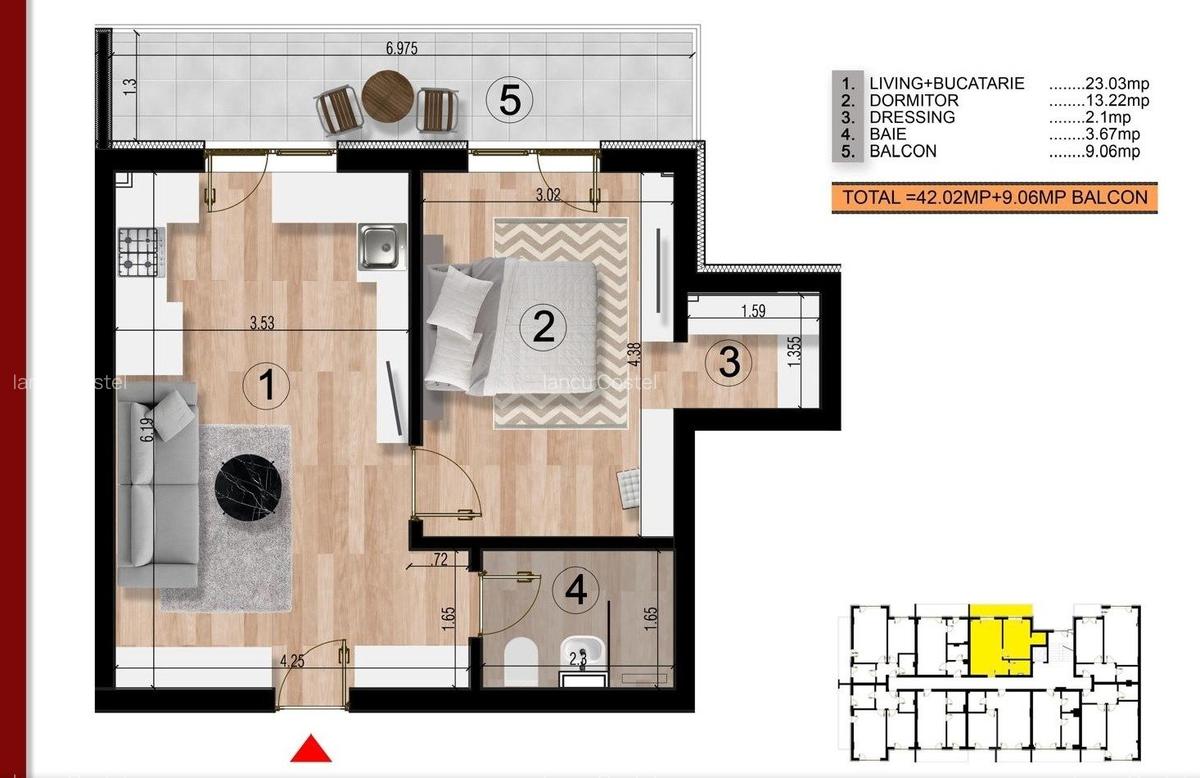 2 camere - tip Studio 51 mpu, Metrou Berceni, Bloc Nou 2025 - 2