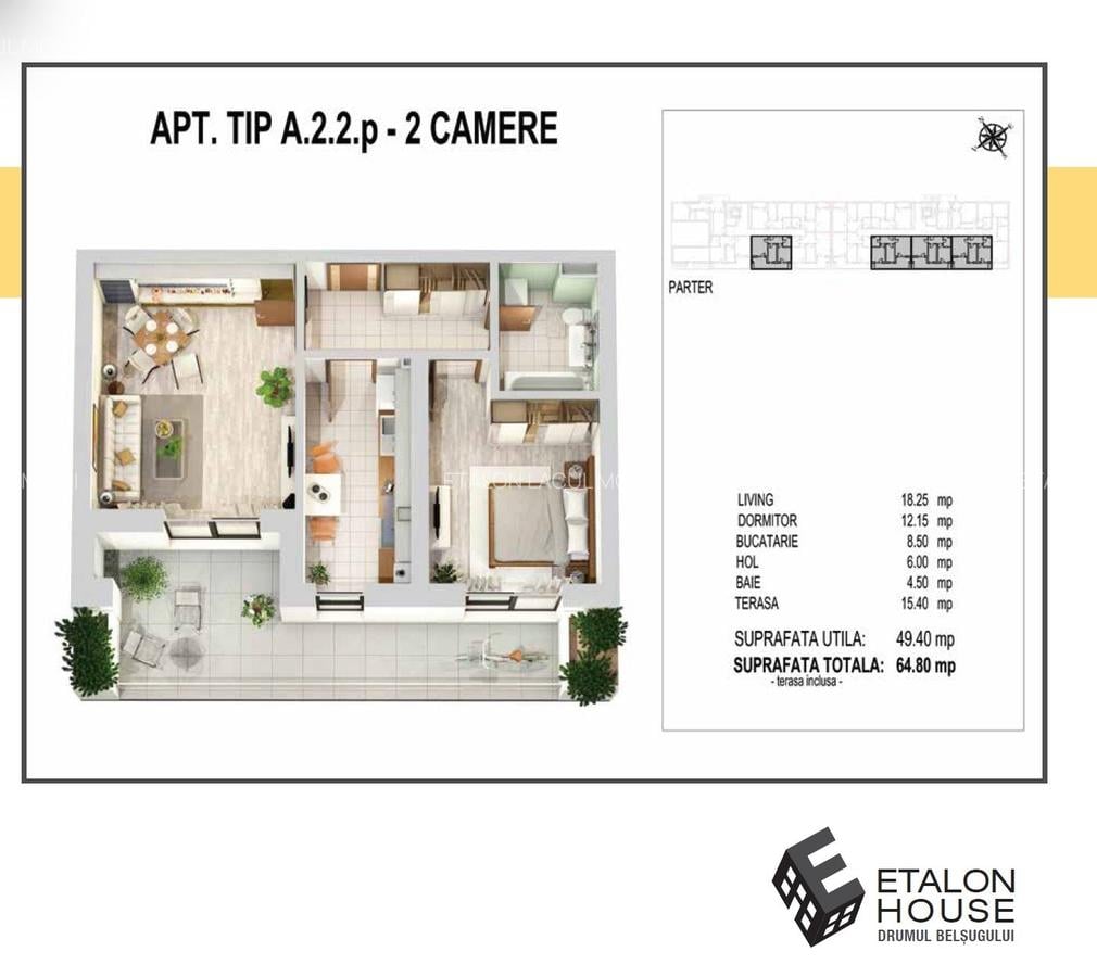 Apartament 2 camere+Parcare,mutare imediata,mobilat/dotat,10 minute de M. Pacii - 16