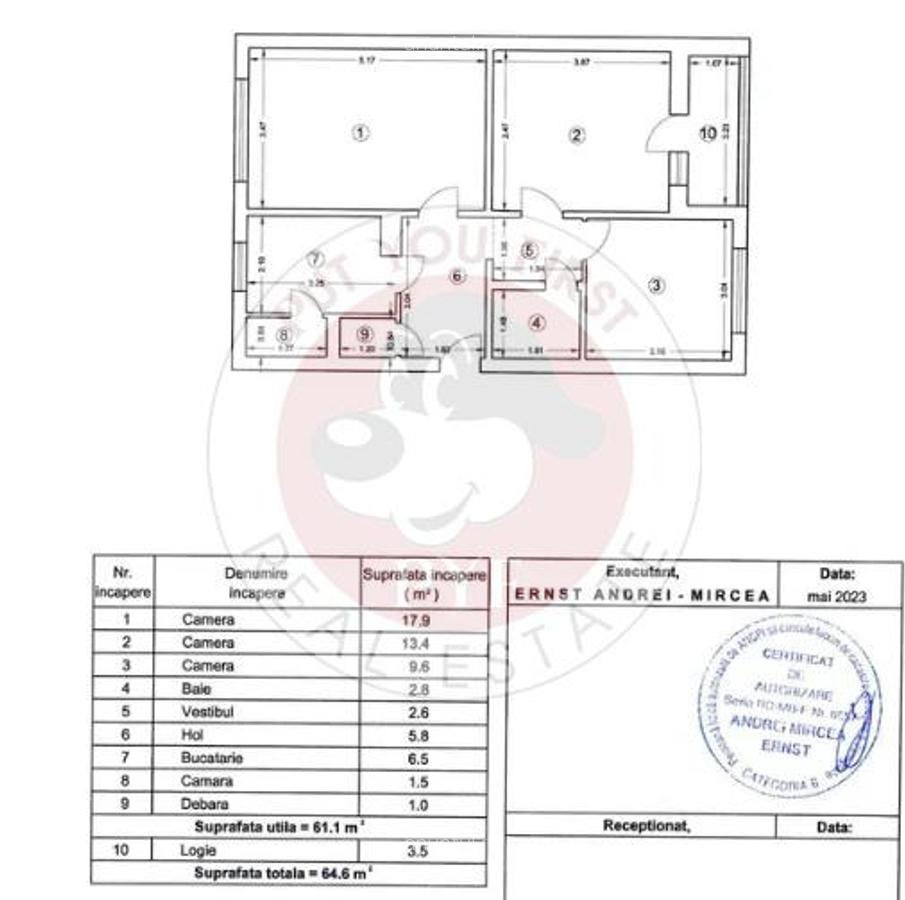 Raul Doamne | Apartament 3 camere | 65mp | Dec | B11972 - 8