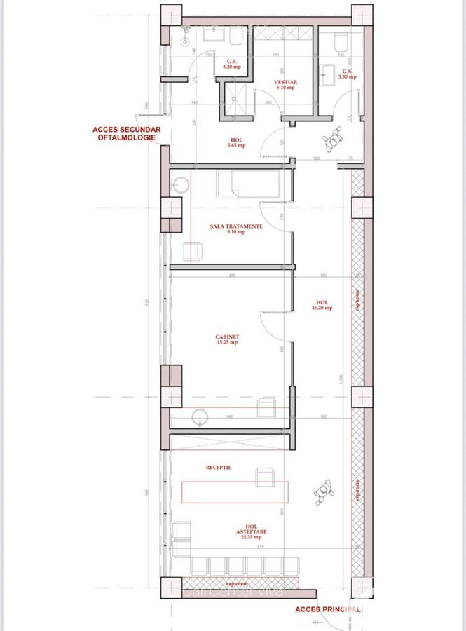 Soleia – Spatiu de închiriat | mobilat modern – 85mp | 3 locuri parcare | - 2