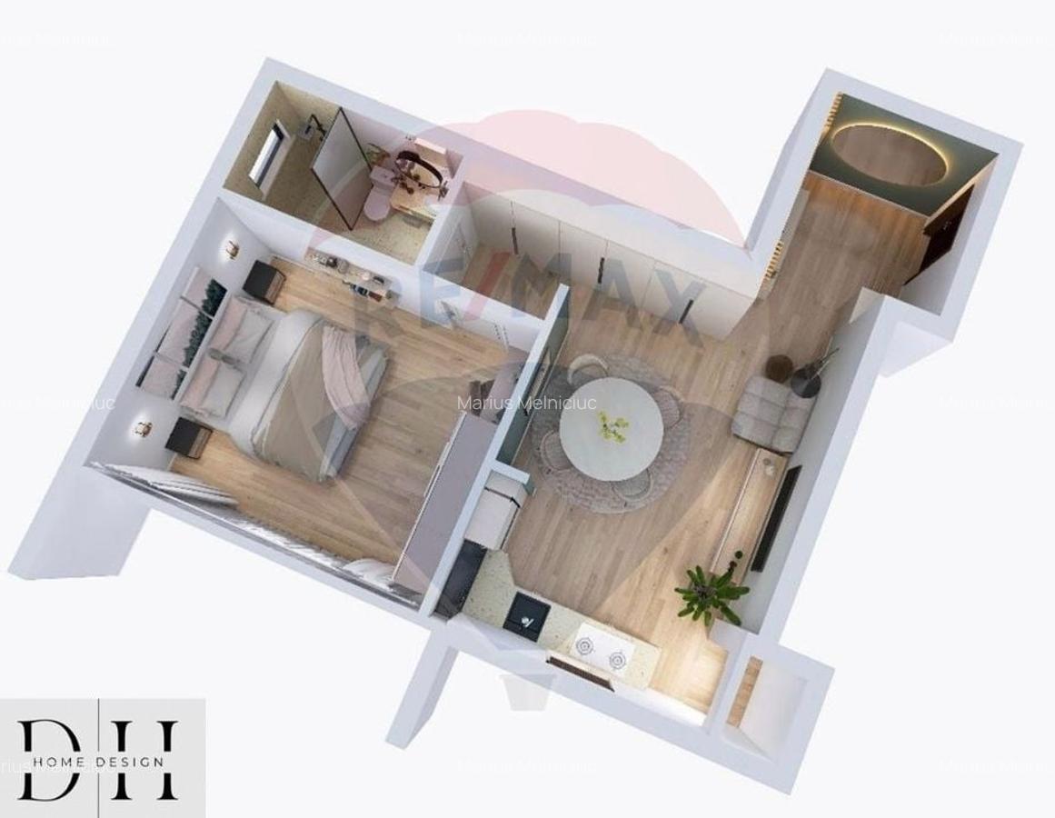 Apartament nou  2 camere/ Oncea, Bloc Finalizat cu CF - 9