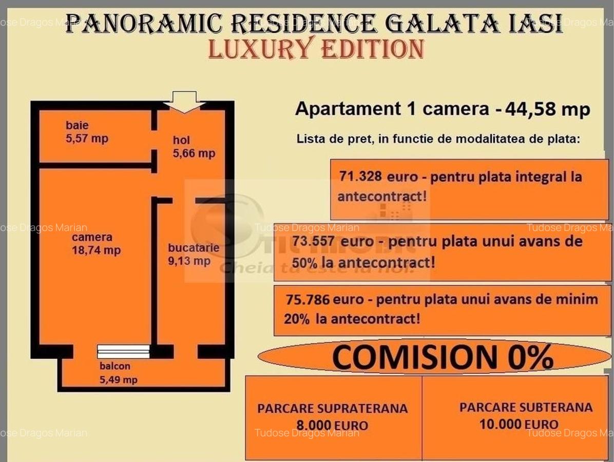 Apartament decomandat de vanzare in Iasi, Galata, 44,58 mp, bloc nou - 2