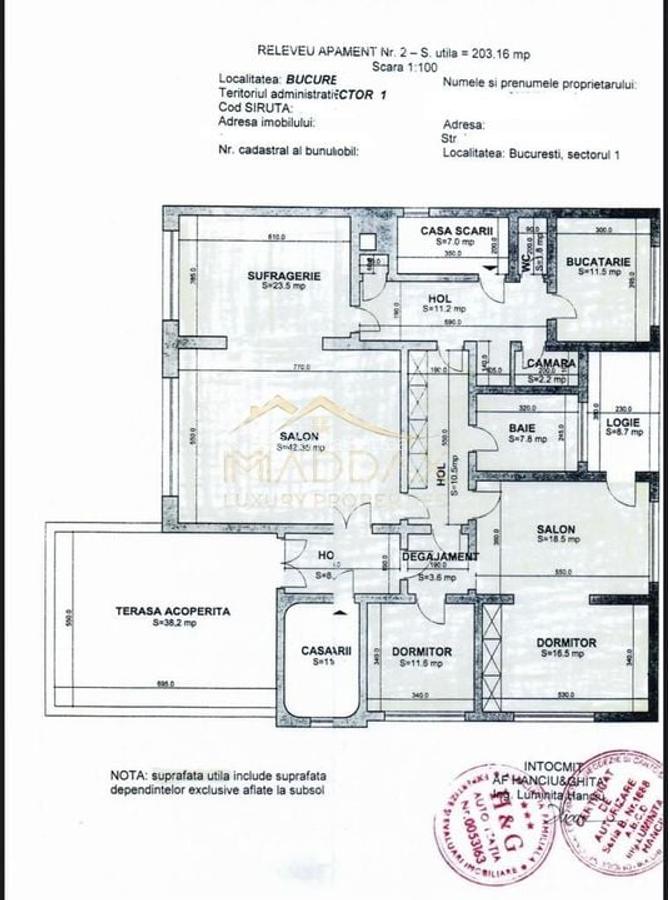 4 rooms ***203 SQM useful*** / 38 SQM terrace + garage / Primaverii - 41