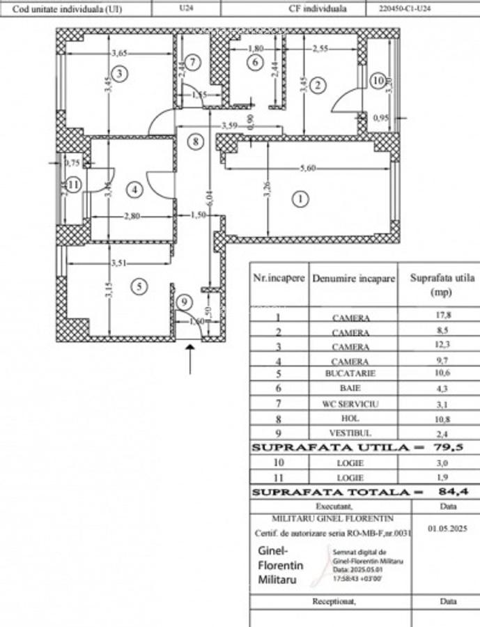 Apartament 4 camere Dristor | 84mp - 12