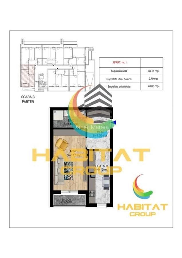 Pallady - Garsoniera, decomandat, 40.85 mp, metrou N. Teclu - 5