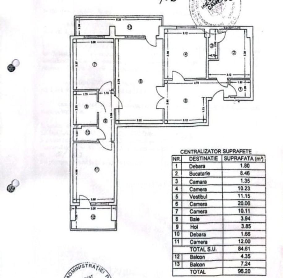 Apartament 4 camere, 96 mp utili, 2 băi, 2 balcoane – Zona Dristor  V5 - 1