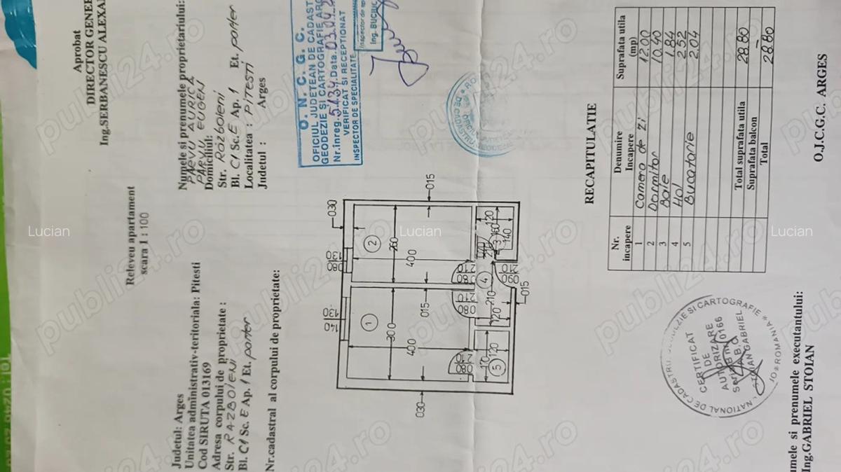 Vand apartament 2 camere , Razboeni - 1