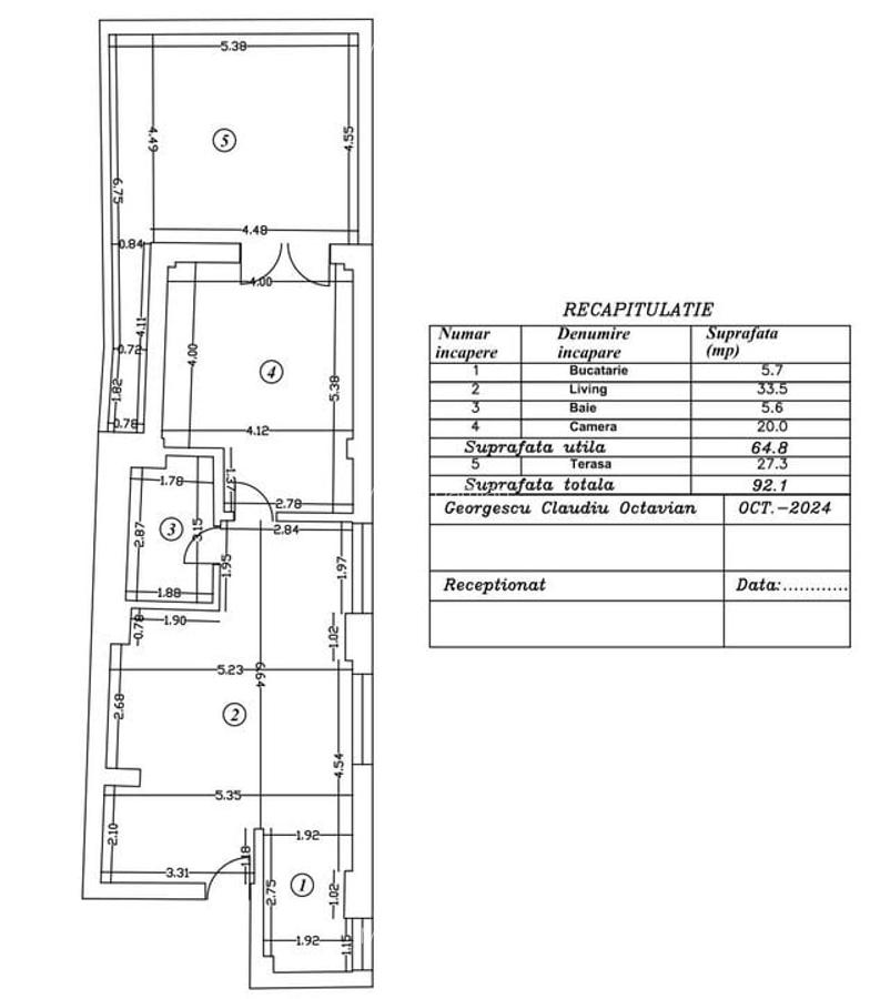 VANZARE 2 CAMERE CU TERASA 27MP JIULUI-BUCURESTII NOI - 1