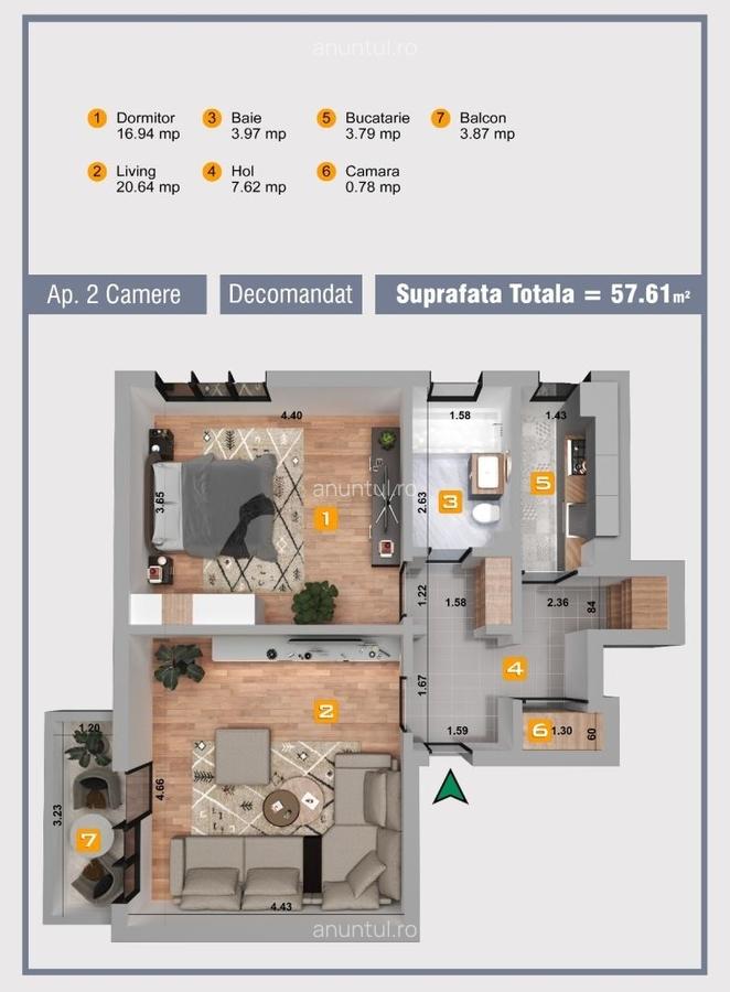 Dristor Park Lake vanzare 2 camere metrou - 2