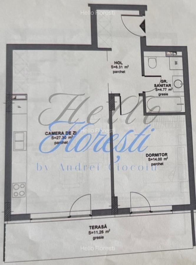 Apartament 2 camere 52,38 mp + terasa 11.26 mp in zona Eroilor - 3