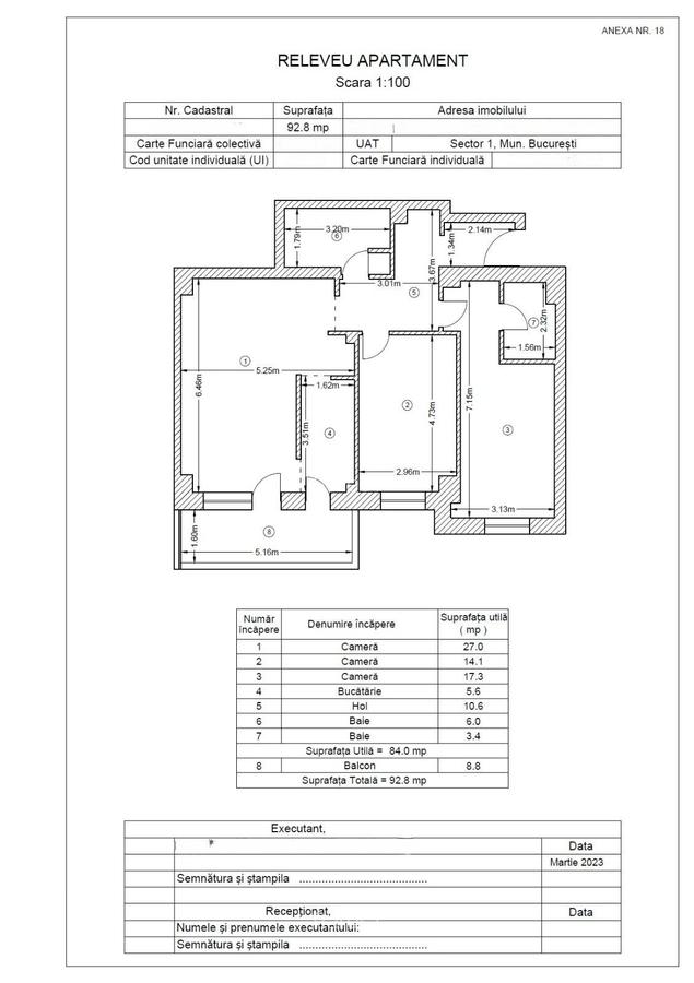 Apartament cu 3 camere semidecomandat în Dămăroaia - 25