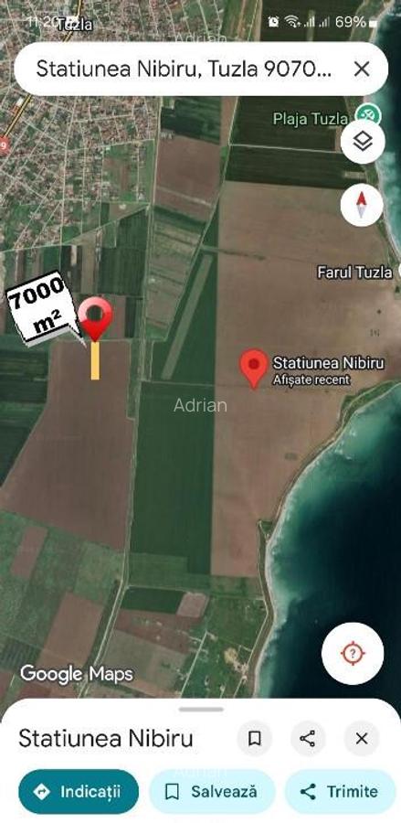 Tuzla / Costinesti teren de vanzare langa statiunea Nibiru - 1