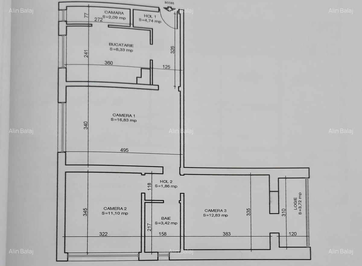 Apartament 3 camere, etaj intermediar, Piața Victoriei, comision 0% - 1