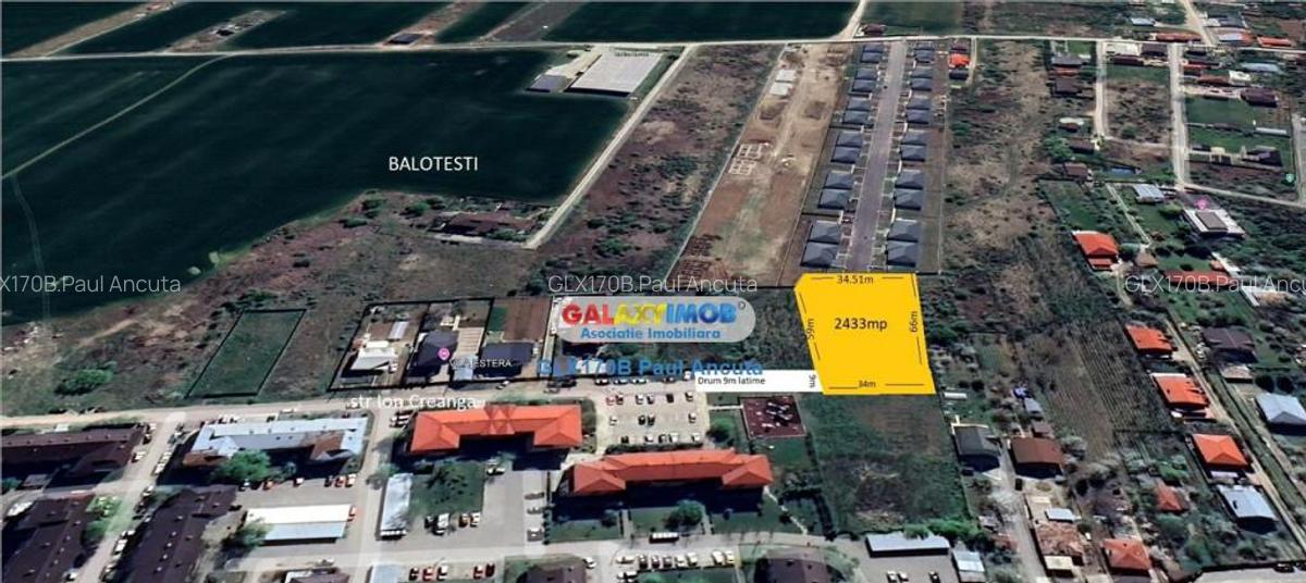 Teren 2433 mp Balotesti str Ion Creanga cu utilitati - 3
