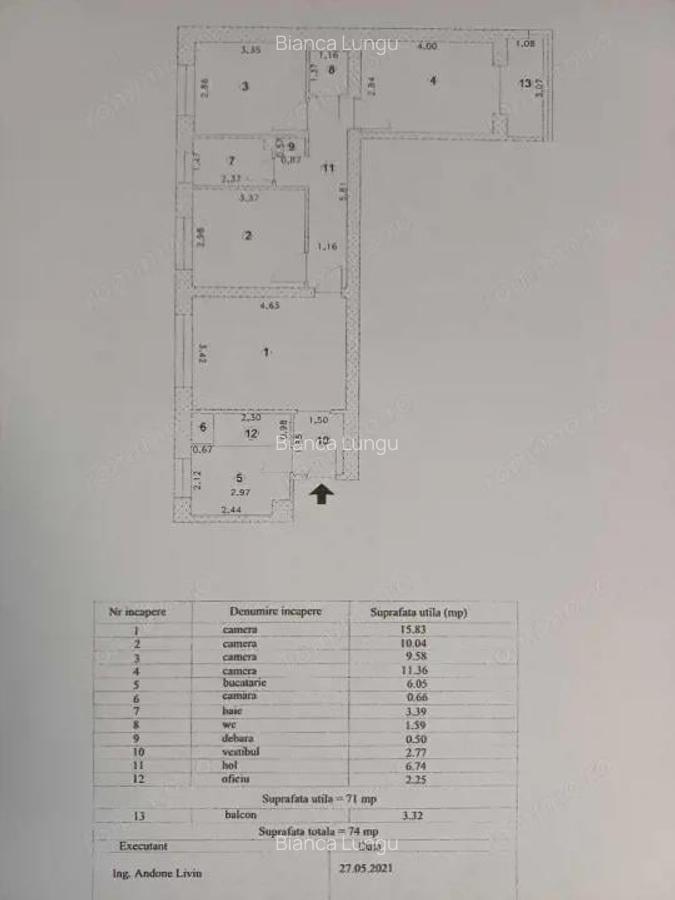 Apartament de 4 camere ( Centrala Proprie )-Centrul Civic-Afi - 1