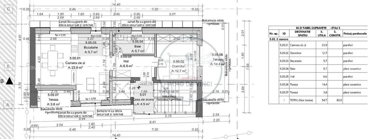 Apartament exclusivist 2 camere, 18mp terase, singur pe etaj Marasti - 4
