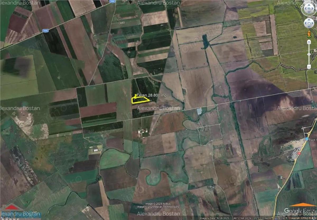 Teren de 28800 mp aproape de drumul Arad - Iratos - 2