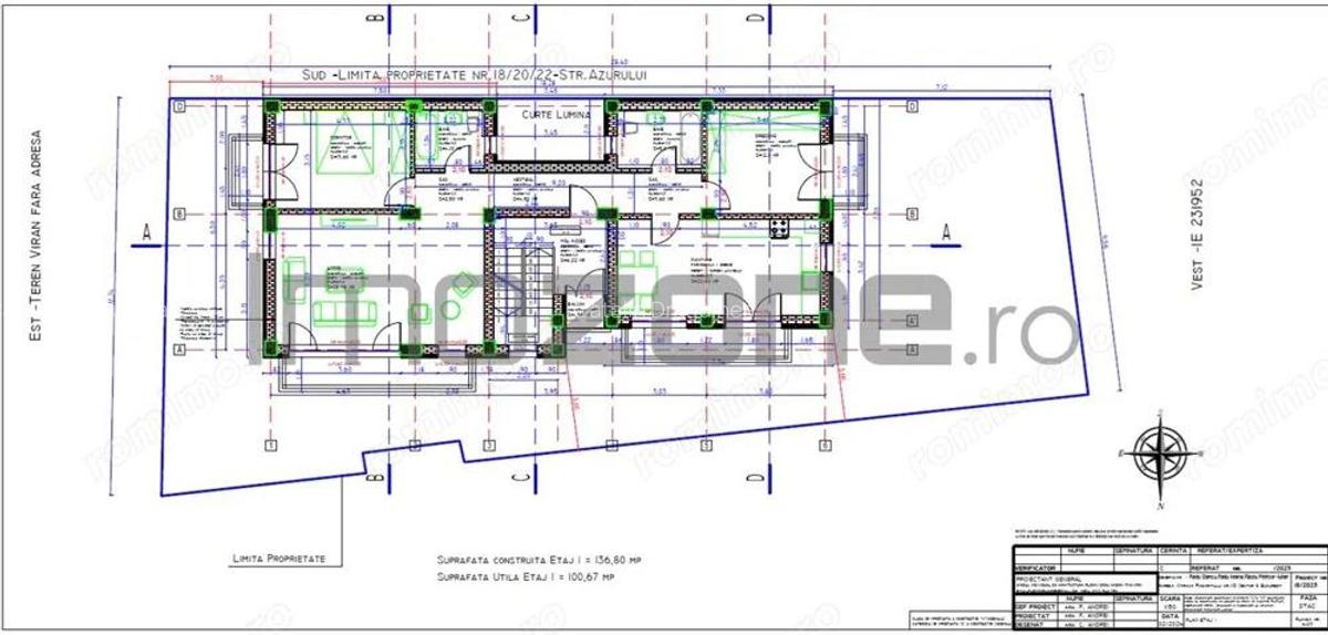 TEREN /PROIECT AUTORIZAT - MILITARI GORJULUI - 4 APARTAMENTE, P+2+M, COMISION 0% - 1